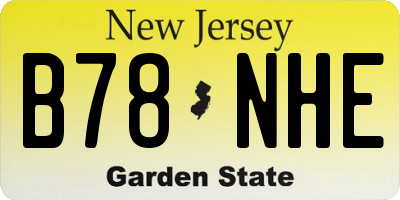 NJ license plate B78NHE
