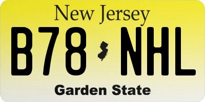 NJ license plate B78NHL
