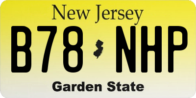 NJ license plate B78NHP