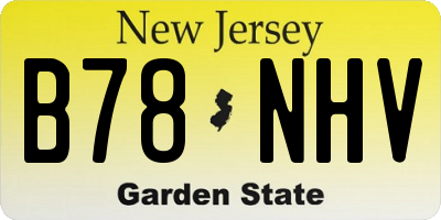 NJ license plate B78NHV