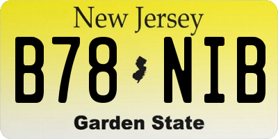 NJ license plate B78NIB