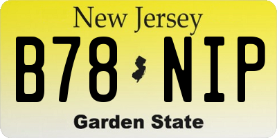 NJ license plate B78NIP