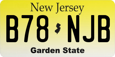 NJ license plate B78NJB