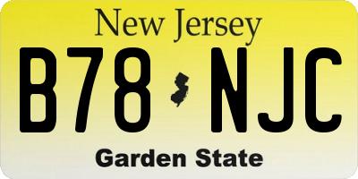 NJ license plate B78NJC