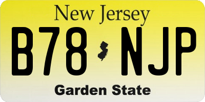 NJ license plate B78NJP
