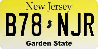NJ license plate B78NJR