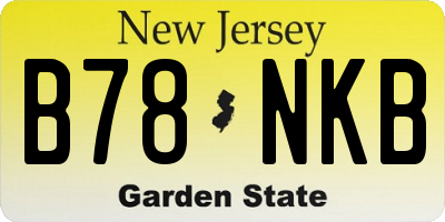 NJ license plate B78NKB