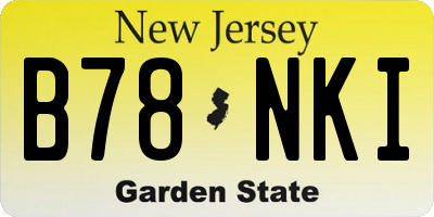 NJ license plate B78NKI