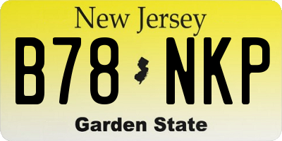 NJ license plate B78NKP