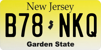 NJ license plate B78NKQ