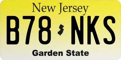 NJ license plate B78NKS