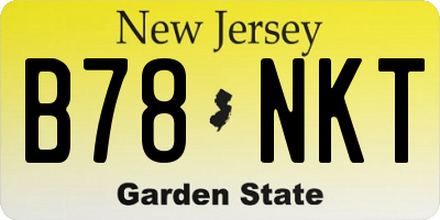 NJ license plate B78NKT