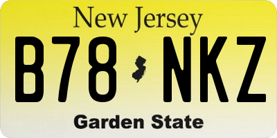 NJ license plate B78NKZ