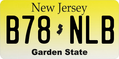 NJ license plate B78NLB