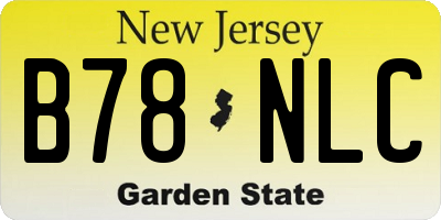 NJ license plate B78NLC