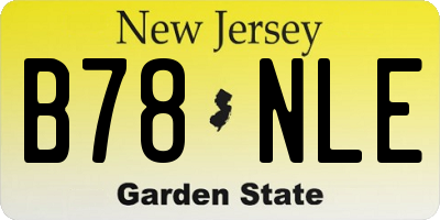 NJ license plate B78NLE