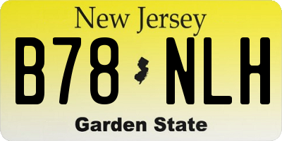 NJ license plate B78NLH