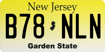 NJ license plate B78NLN