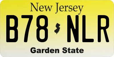 NJ license plate B78NLR