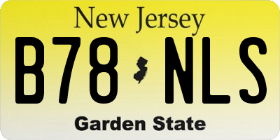 NJ license plate B78NLS