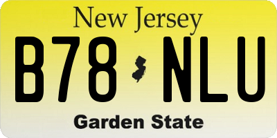 NJ license plate B78NLU