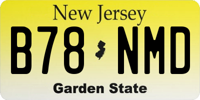 NJ license plate B78NMD
