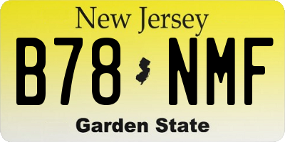 NJ license plate B78NMF