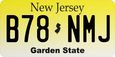 NJ license plate B78NMJ