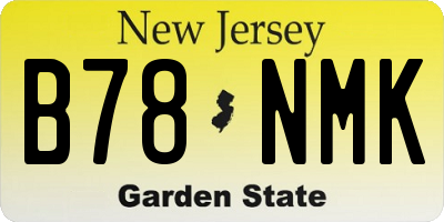 NJ license plate B78NMK