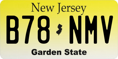 NJ license plate B78NMV