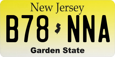NJ license plate B78NNA