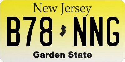 NJ license plate B78NNG