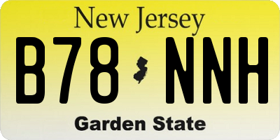 NJ license plate B78NNH