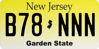 NJ license plate B78NNN