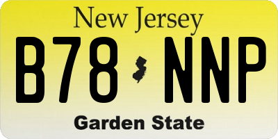 NJ license plate B78NNP