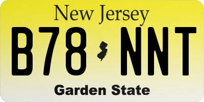 NJ license plate B78NNT