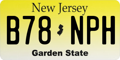 NJ license plate B78NPH