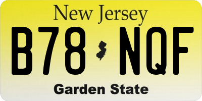 NJ license plate B78NQF