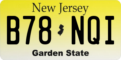 NJ license plate B78NQI