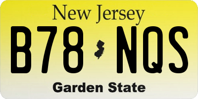 NJ license plate B78NQS