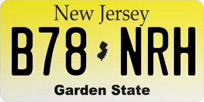 NJ license plate B78NRH