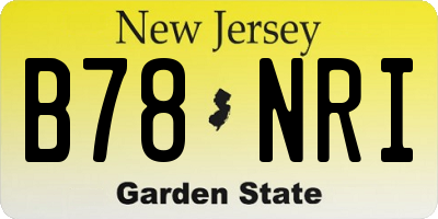 NJ license plate B78NRI