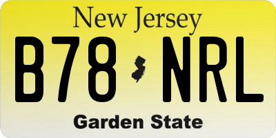 NJ license plate B78NRL