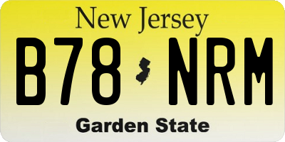 NJ license plate B78NRM