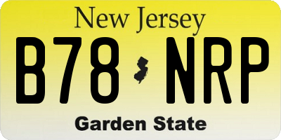 NJ license plate B78NRP