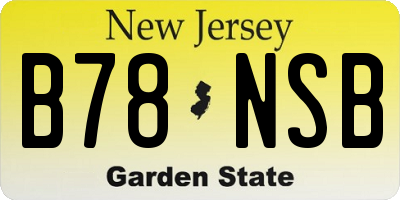 NJ license plate B78NSB