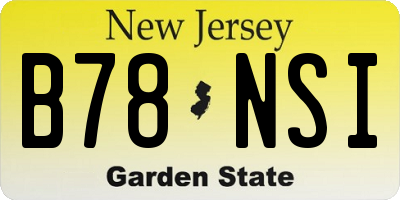 NJ license plate B78NSI