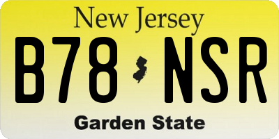 NJ license plate B78NSR