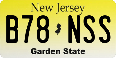 NJ license plate B78NSS