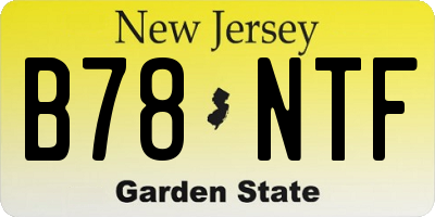 NJ license plate B78NTF